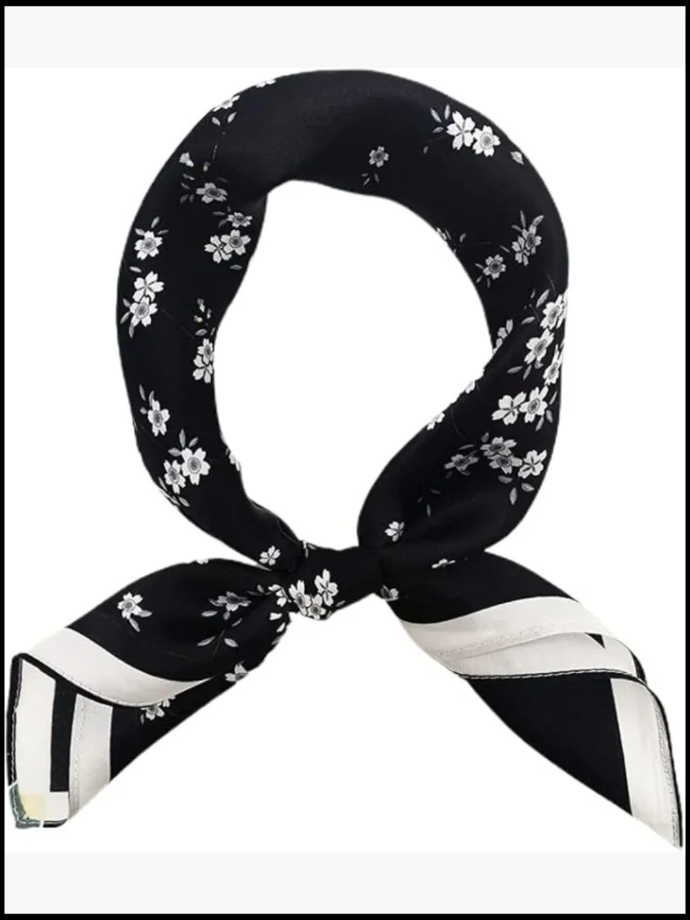 Mulberry Silk Scarf Square Bandana - Lightweight Hair Scarf for Sleeping 21x21